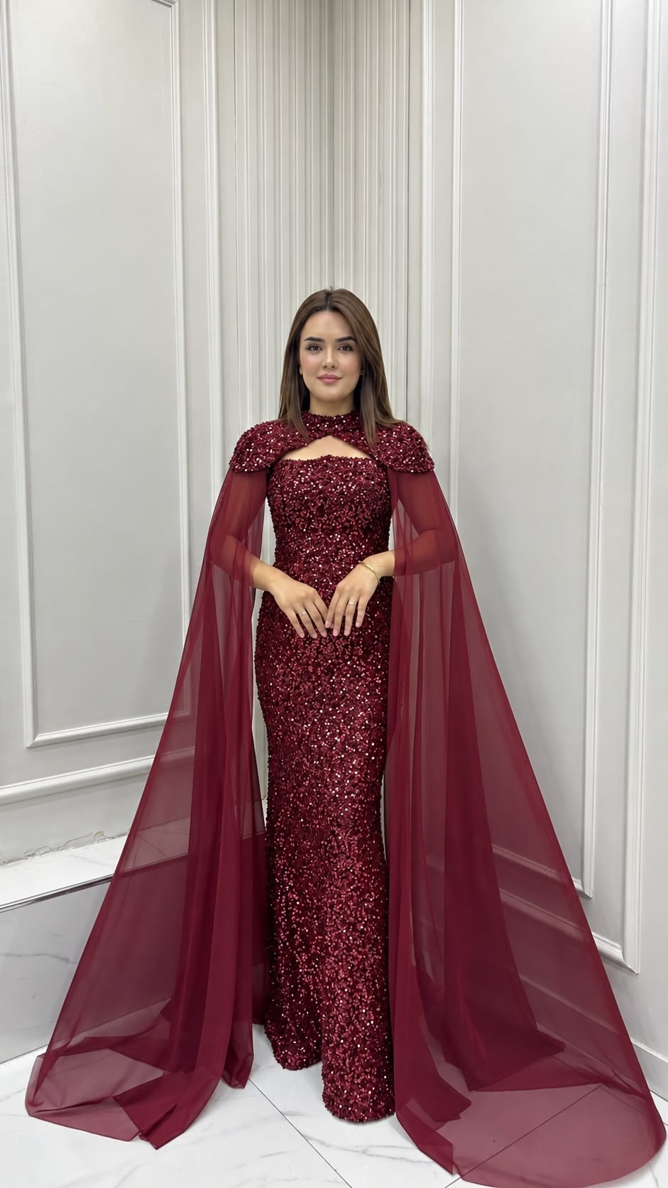 Ayperi Abiye Bordo