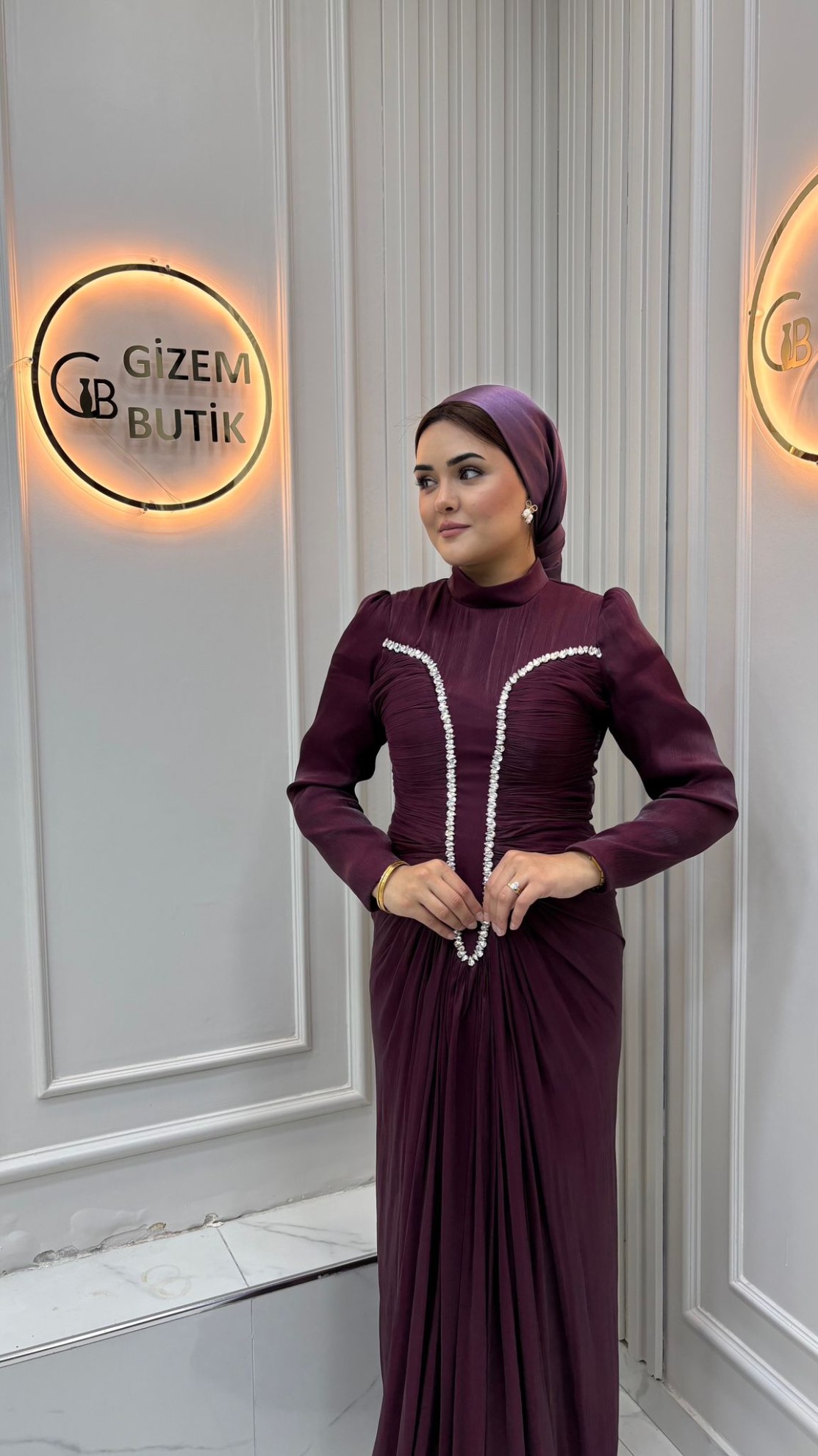 Ruveyda Abiye Bordo