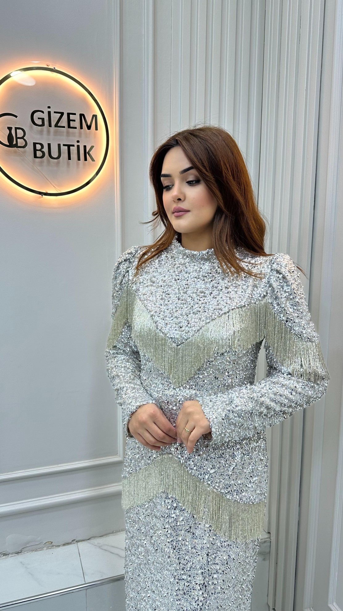 Özge Abiye Taş Rengi