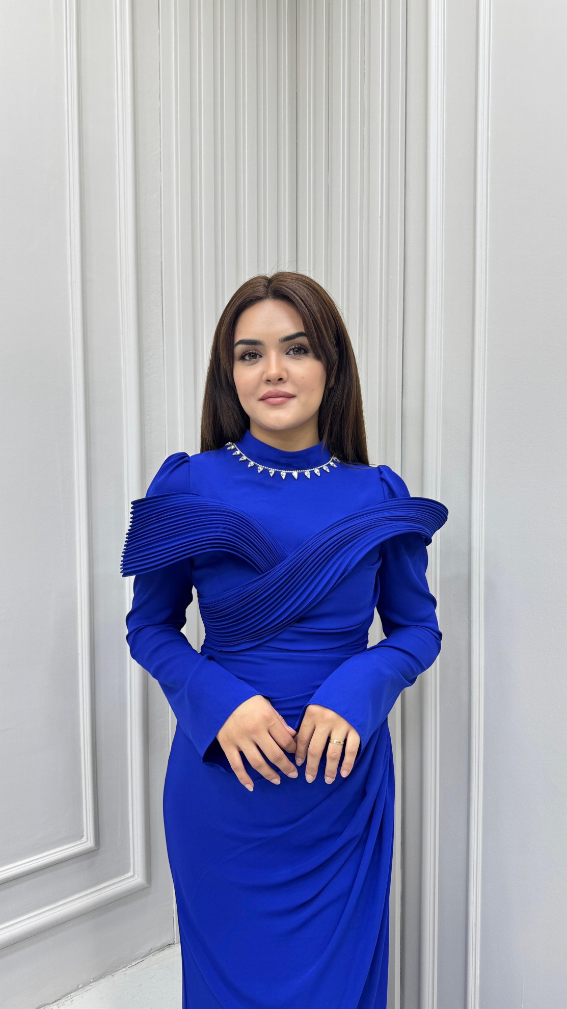 Şimal Abiye Saks Mavisi