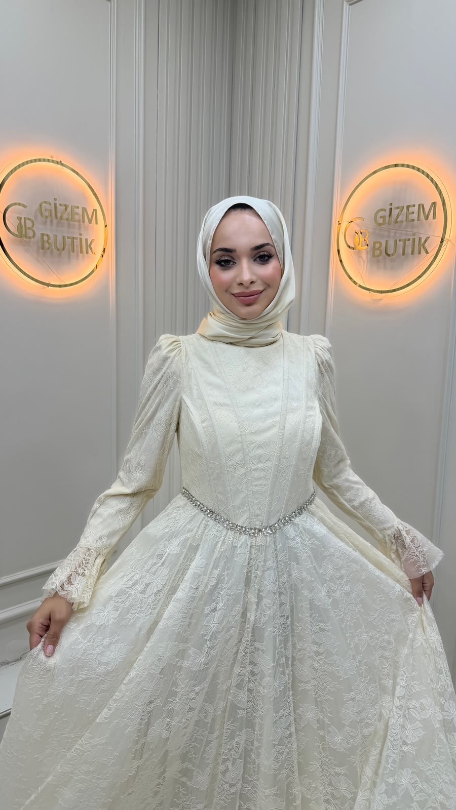 Gardenya Abiye Bej