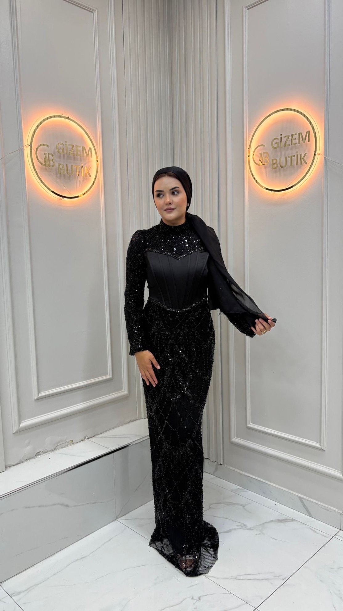 Nergis Abiye Açık Bej