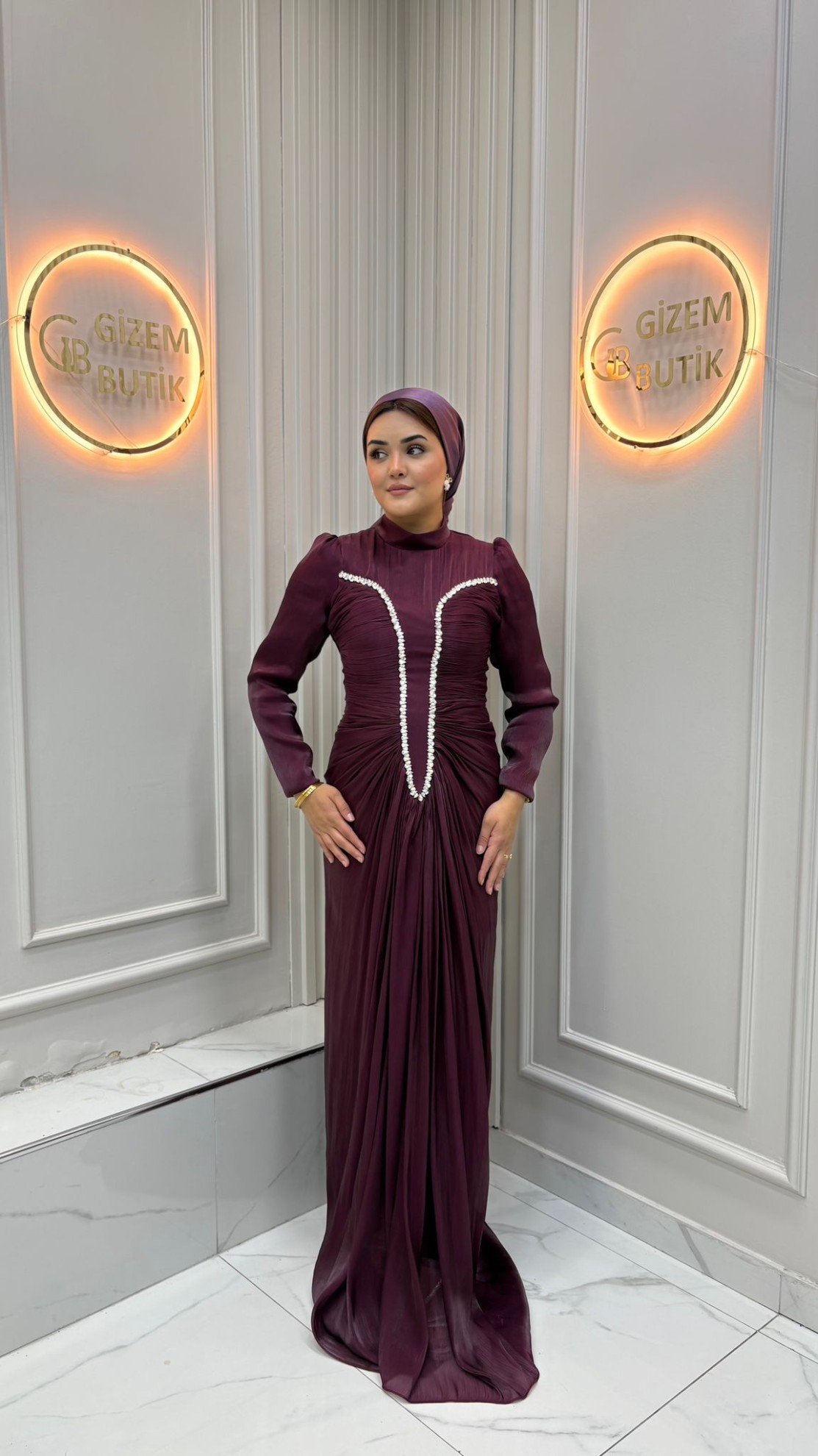 Ruveyda Abiye Bordo