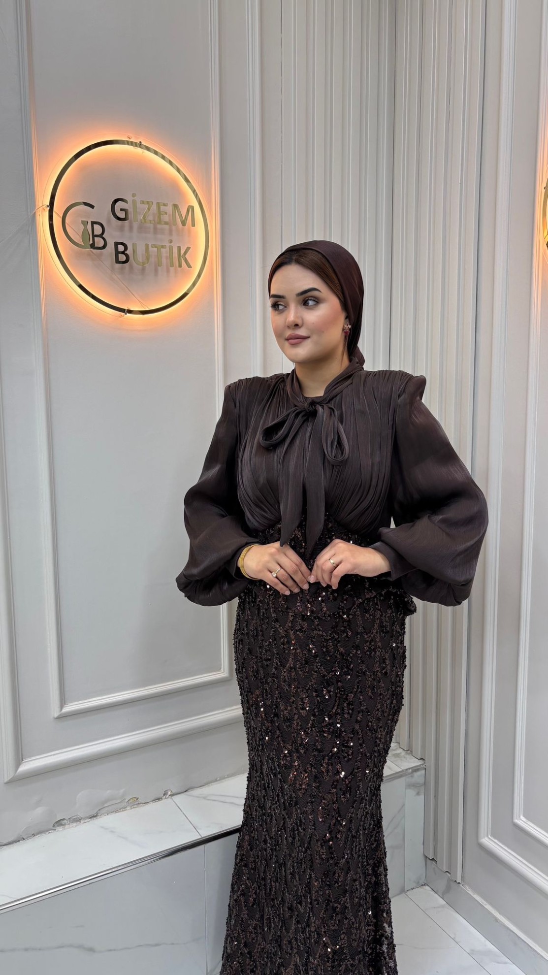 Aylin Abiye Kahverengi